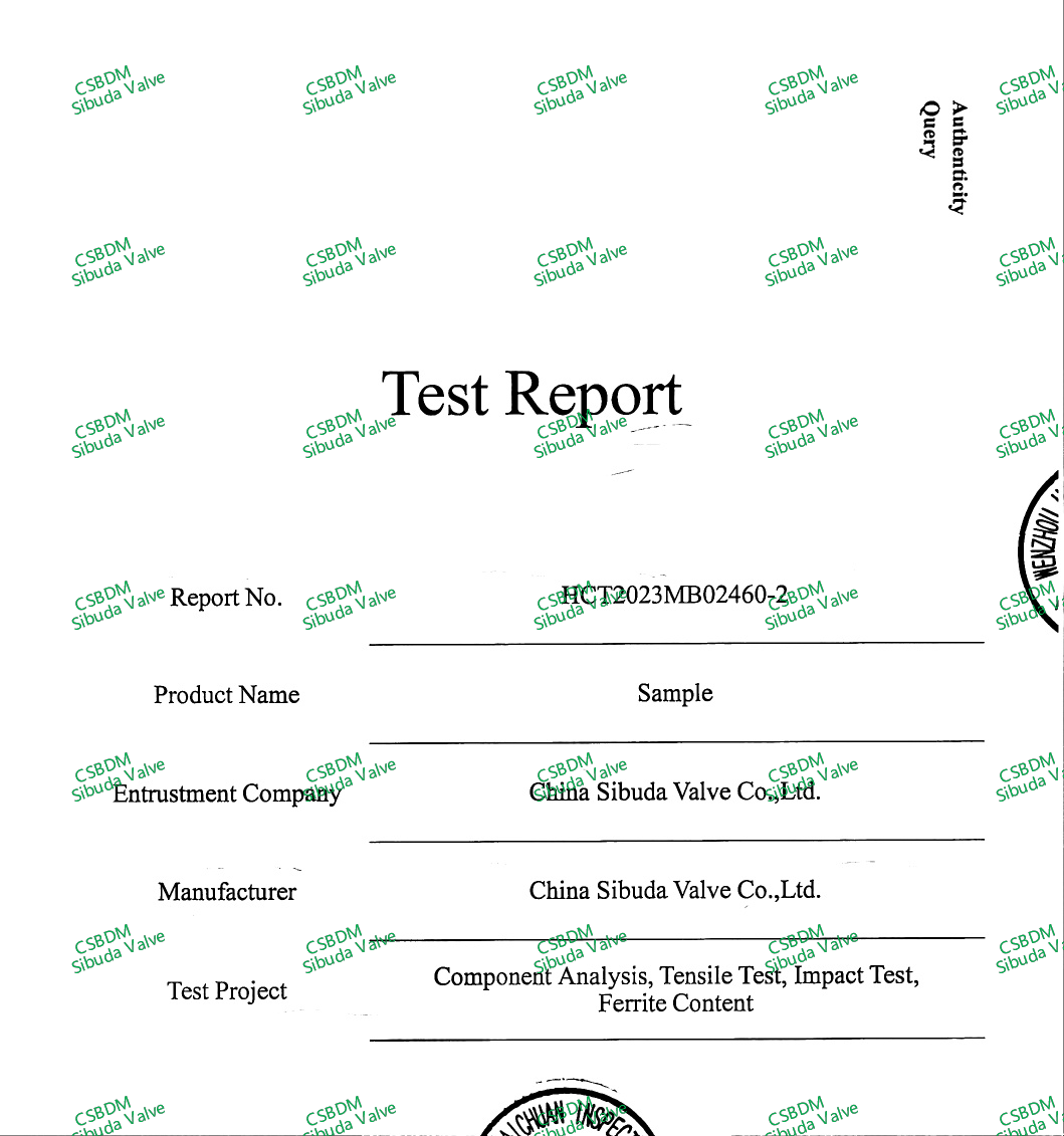 Component Analysis,Hardness,Tensile,Impact, Ferrite Content Test Report_For Valve or Parts7