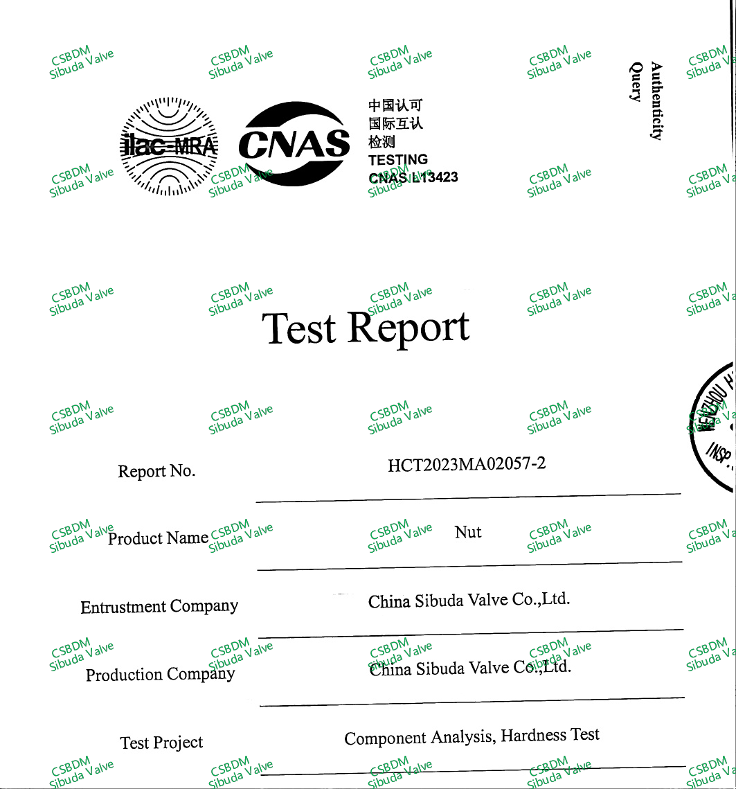 Component Analysis,Hardness,Tensile,Impact, Ferrite Content Test Report_For Valve or Parts3